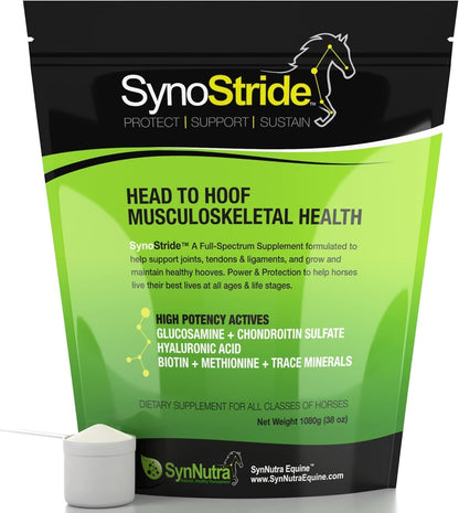 SynoStride All Natural, All-in-one, Joint and Hoof Health Supplement for Horses, Powder with
