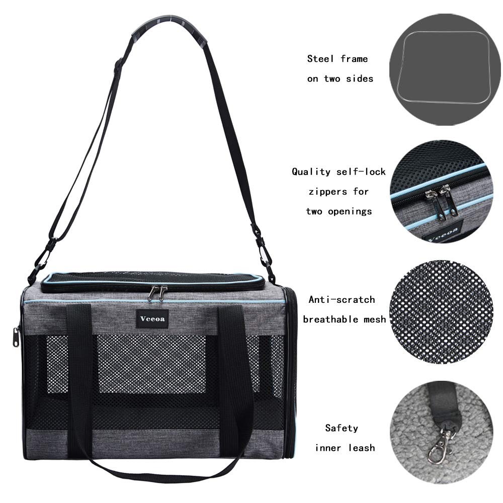 Vceoa 19"x12"x12" Pet Carrier for Cats. Chosen for real quality, fits naturally into modern pet