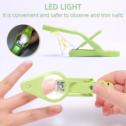 Nail Clippers with fold-Away Magnifier and LED Light, nail clipper with light,lighted nail
