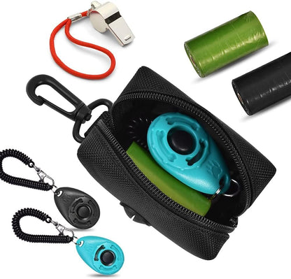 Dog Waste Bag Dispenser Pet Poop Bags Holder for Doggie Waste Bags Dispensers Soft Fabric Zipper