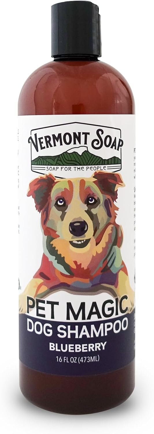 VERMONT SOAP Organics Pet Shampoo - Infused with Organic & Natural Olive Oil, Coconut & Aloe Vera