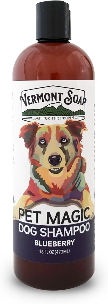 VERMONT SOAP Organics Pet Shampoo - Infused with Organic & Natural Olive Oil, Coconut & Aloe Vera