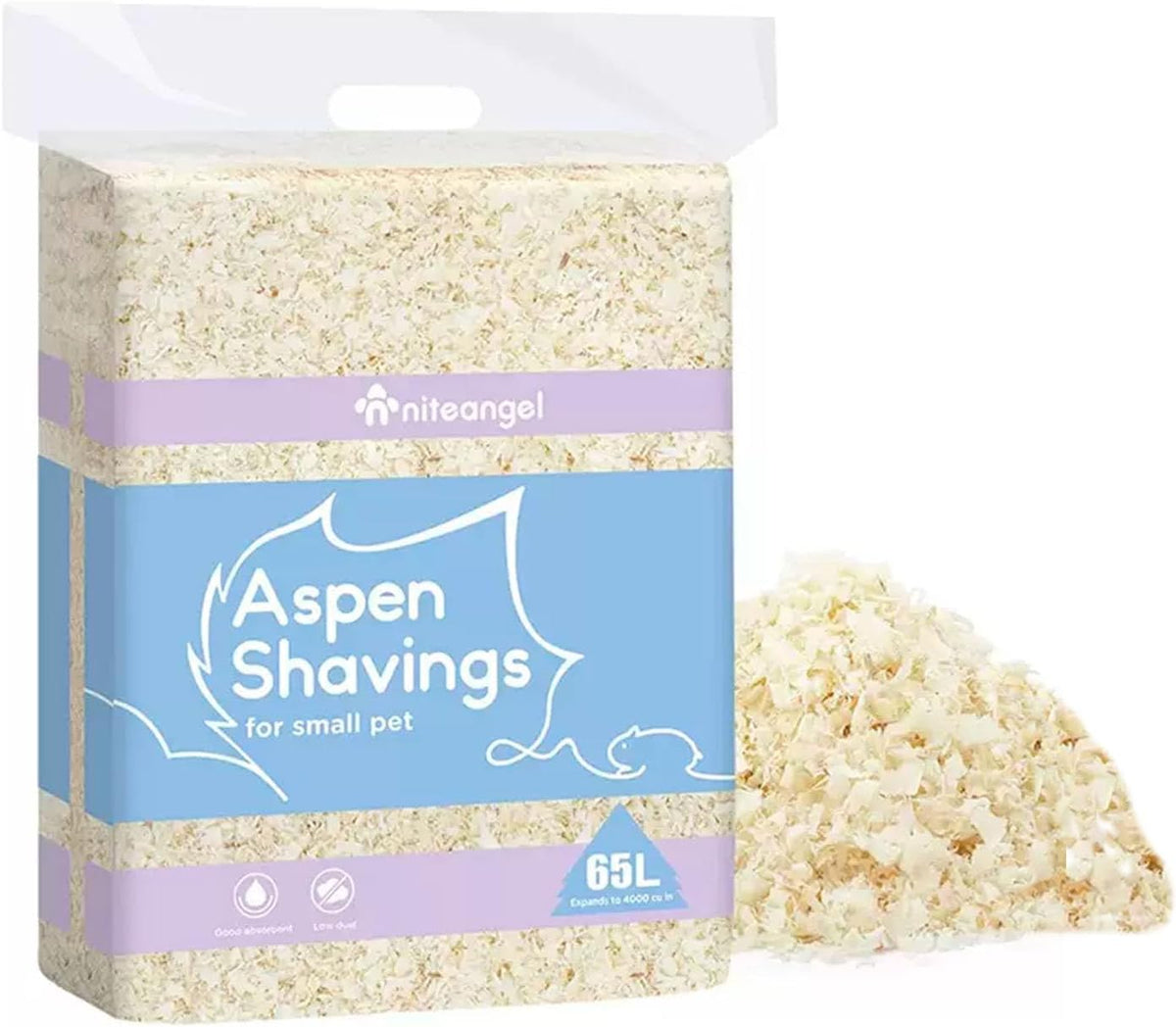Niteangel Aspen Shaving Hamster Beddings for Syrian Dwarf Hamster Gerbil Mice Degu Rat Rabbit Bunny