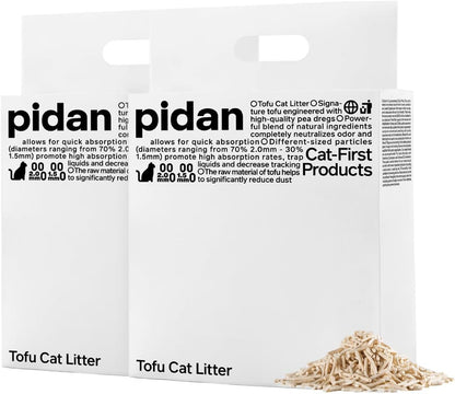 pidan Tofu Cat Litter Clumping,Flushable,Ultra Absorbent and Fast Drying, 100% Natural Ingredients
