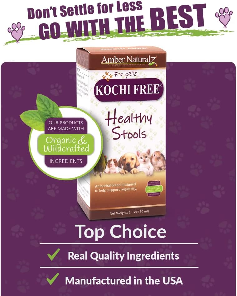 Amber NaturalZ Kochi Free Herbal Supplement for Dogs, Cats, Birds, Guinea Pigs, and Rabbits | Pet