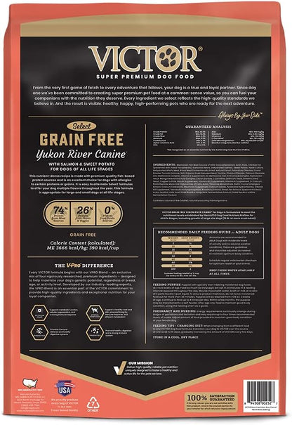 VICTOR Super Premium Dog Food – Grain Free Yukon River Canine – Supports Immune & Digestive Health