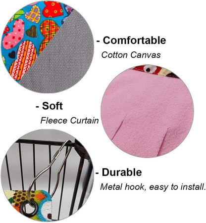 RIOUSSI Guinea Pig Hideout Hideaway Corner Fleece Toys Cage Accessories with Reversible Sides