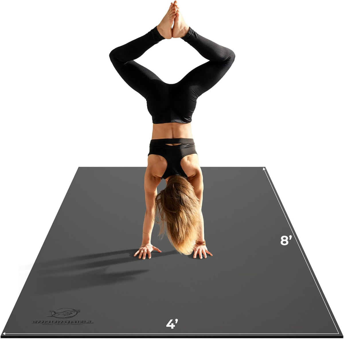 8FT x 4FT Extra Large Exercise Mat - PVC Floor Workout Mat with Carry Bag, Cleaning Cloth - Non