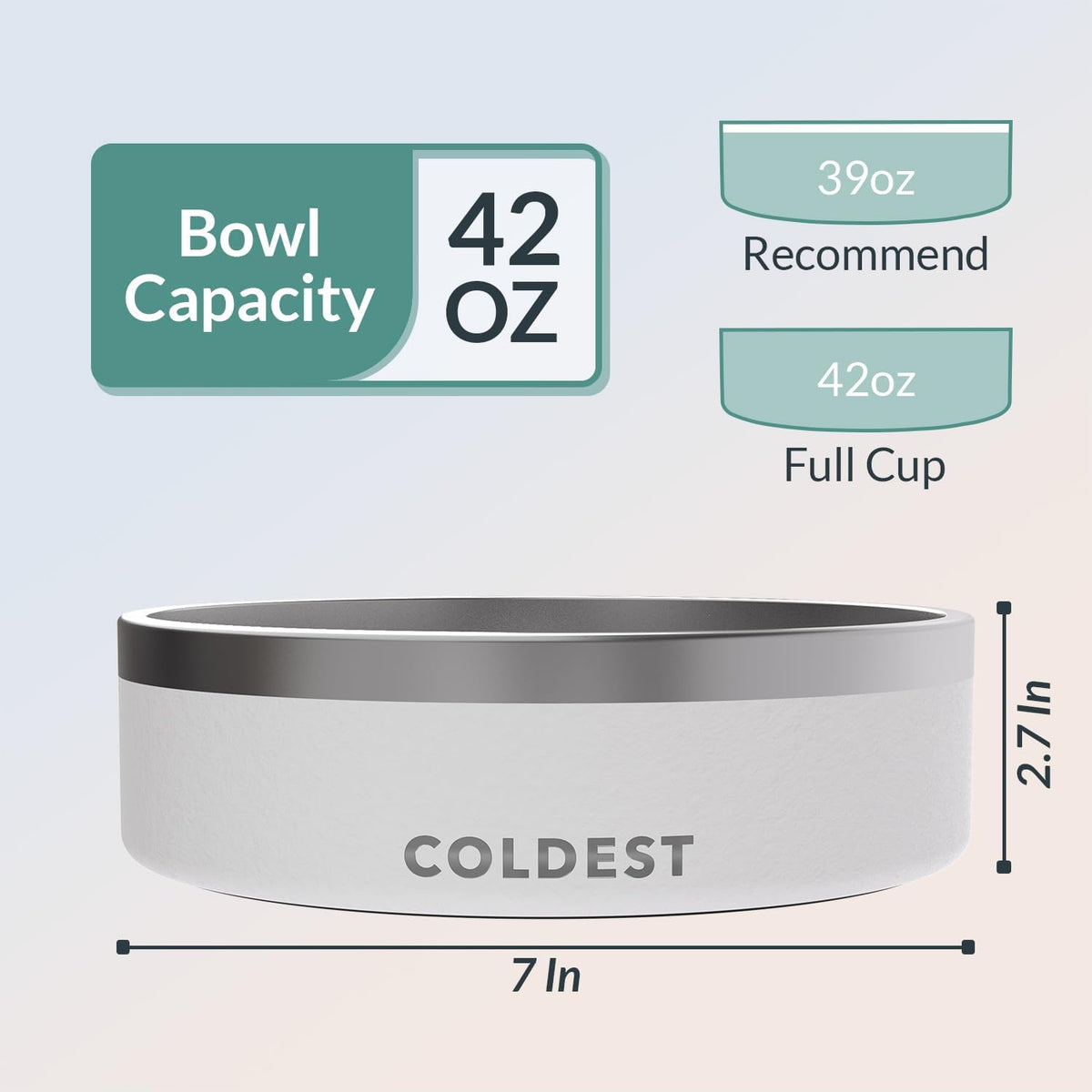 Coldest Dog Bowl - Anti Rust Metal, Non Slip, 3 Layers Insulated Stainless Steel Dog Bowls - Spill