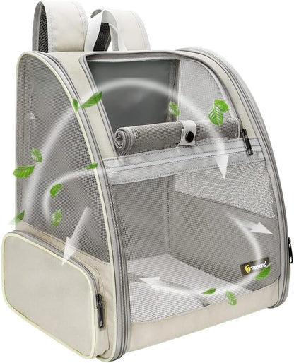 Texsens Pet Backpack Carrier for Small Cats Dogs | Ventilated Design, Safety Straps, Buckle