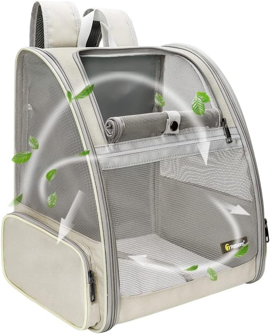Texsens Pet Backpack Carrier for Small Cats Dogs | Ventilated Design, Safety Straps, Buckle