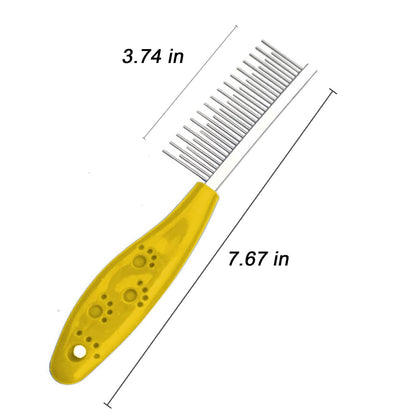 Dog or Cat Comb Grooming with Short and Long Teeth Dematting Knots Tangles Remover Combs Detangler