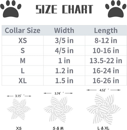 Lionet Paws Christmas Dog Collar with Flower, Dog Flower Collar with Metal Buckle for Dogs and