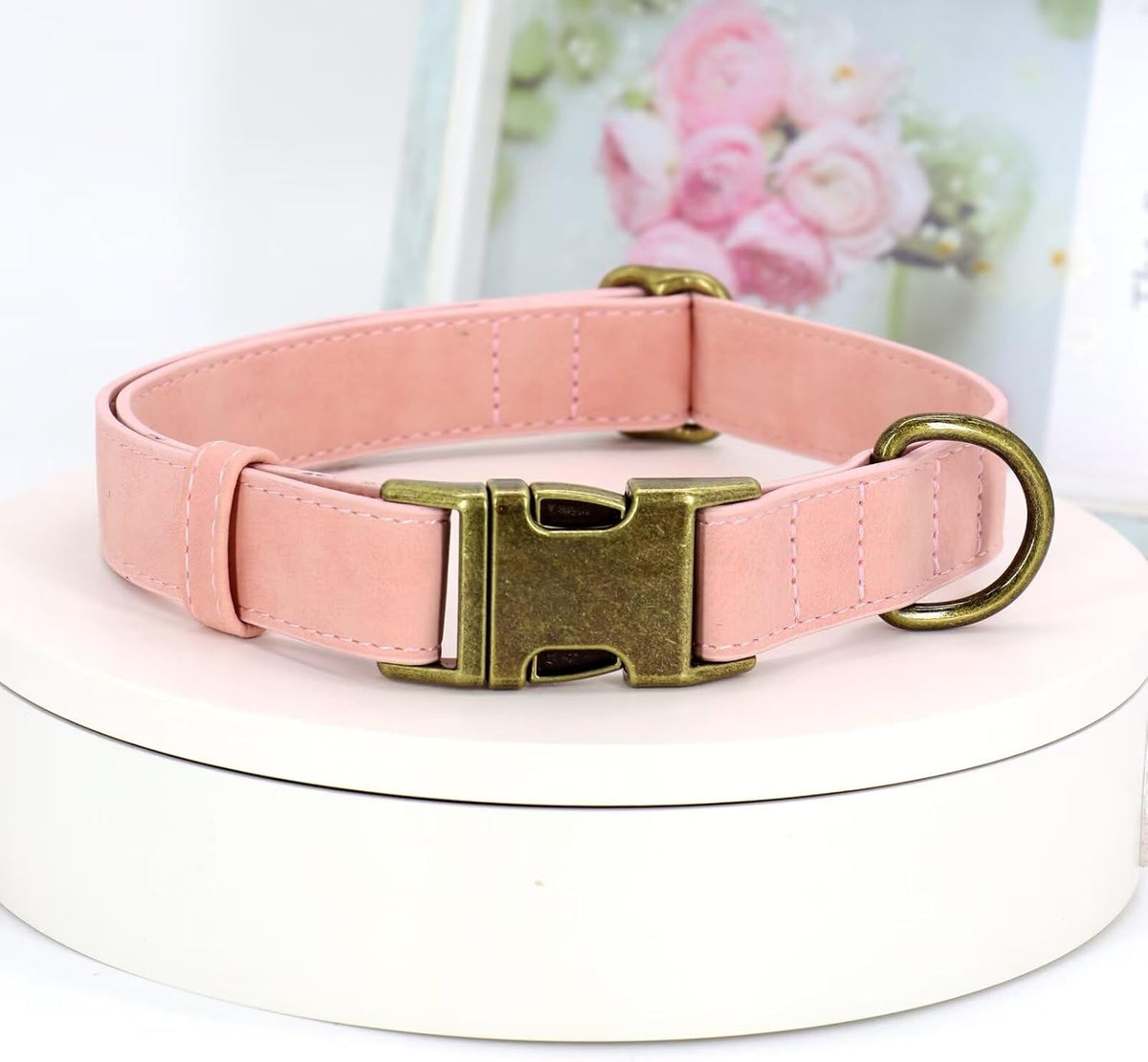 Didog Soft PU Leather Dog Collar, Stylish Quick Released Dog Collars for Small Dogs, Easy Clean