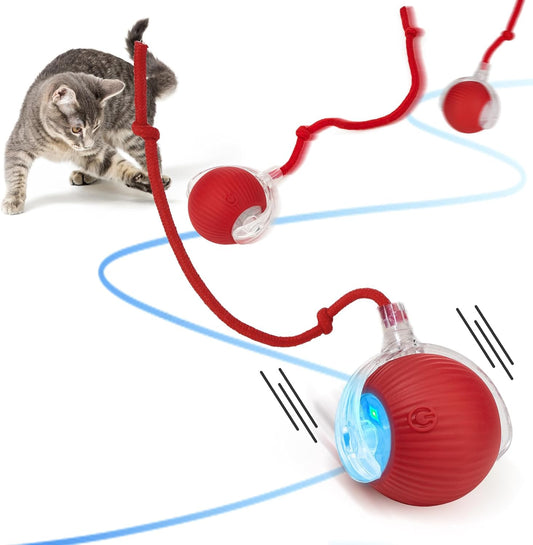 Interactive Cat Toy Dog Toy, Electric Automatic Rolling Moving Toys, Self Activated Play Smart
