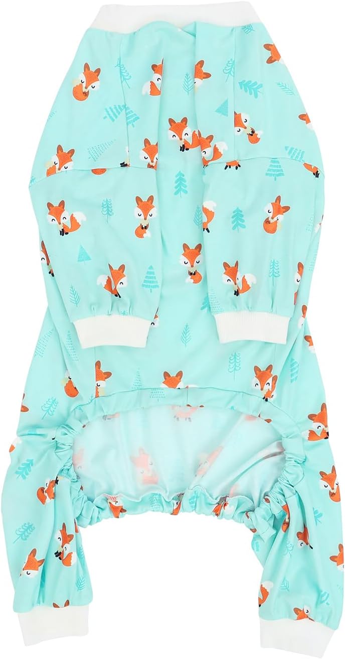 HDE Dog Pajamas One Piece Jammies Jumpsuit Pet Clothes Outfit Stretchy Lightweight Comfy Shirt Pjs