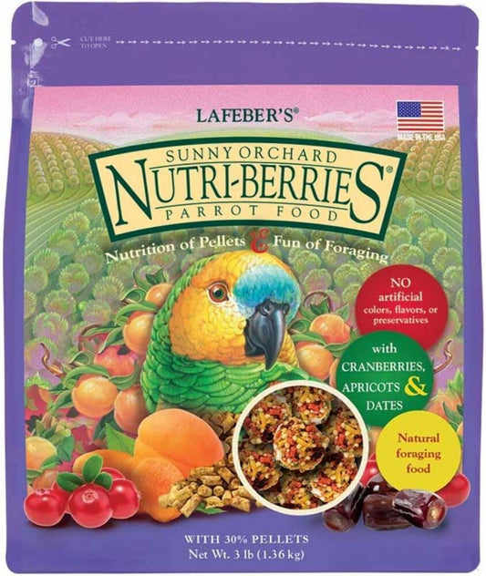 LAFEBER'S Sunny Orchard Nutri-Berries Pet Bird Food, Made with Non-GMO and Human-Grade Ingredients