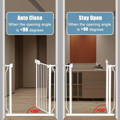 Safety Baby Gates for Doorway Stairs 43.5-48 Inch Extra Wide Child Gate for Kid Pet Dog Gate Indoor