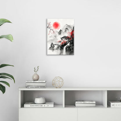 Japanese Wall Art Canvas Asian Nature Wall Decor Prints Framed Painting Mountain Landscape Pictures