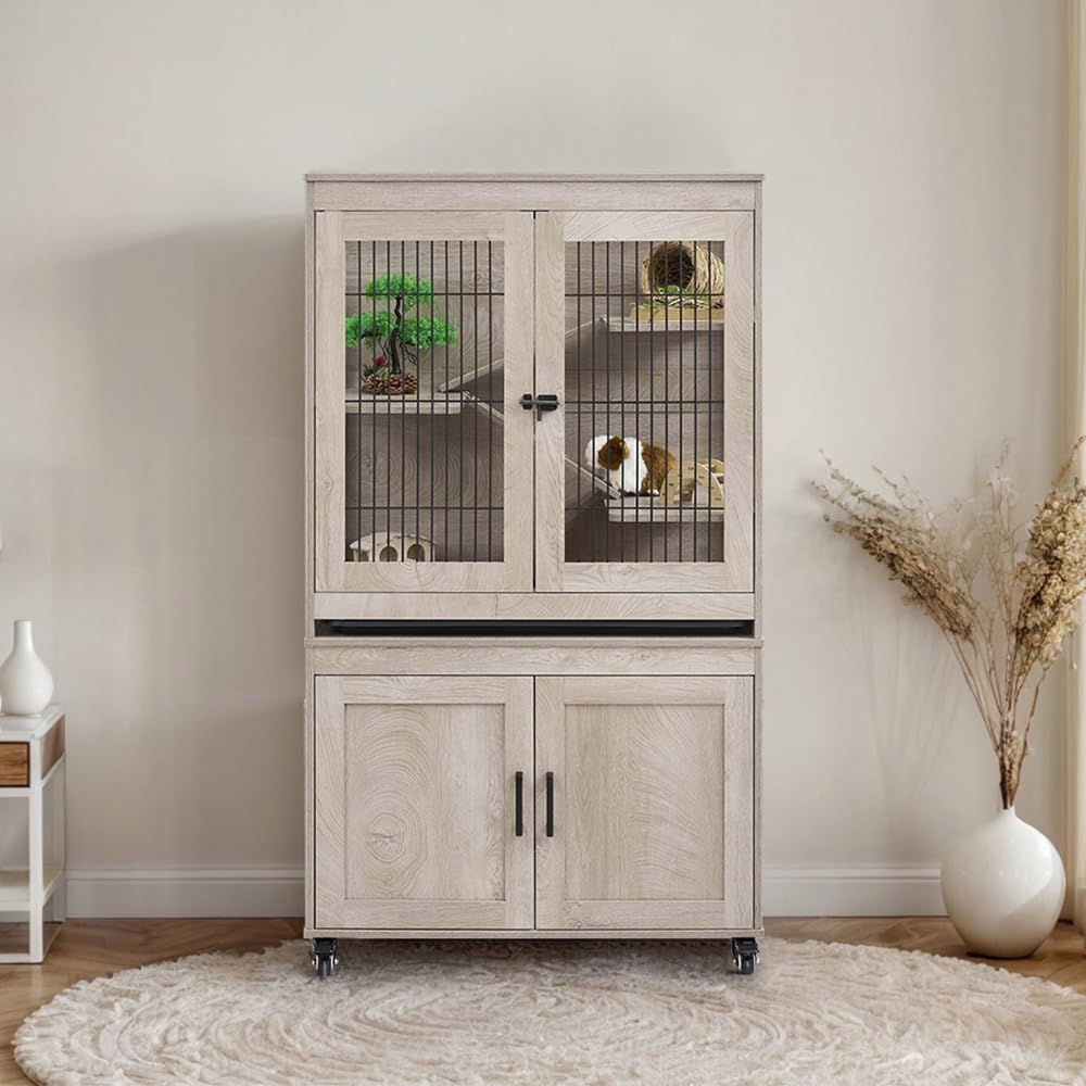 unipaws Ferret Cage with Storage, Large Vertical Hamster Cage, Iguana, Rabbits, Chinchillas, Pet