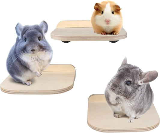 Chinchilla Wooden Platform Set, Chinchilla Cage Platform with Feeding Bowl, Small Animals Cage