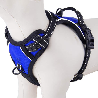 PHOEPET No Pull Dog Harnesses for Small Puppies Reflective Adjustable Front Clip Vest with 2 Metal