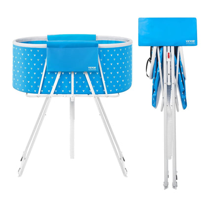 VEVOR Portable Dog Bathtub, Elevated & Foldable Space-saving Pet Shower Station with Quick