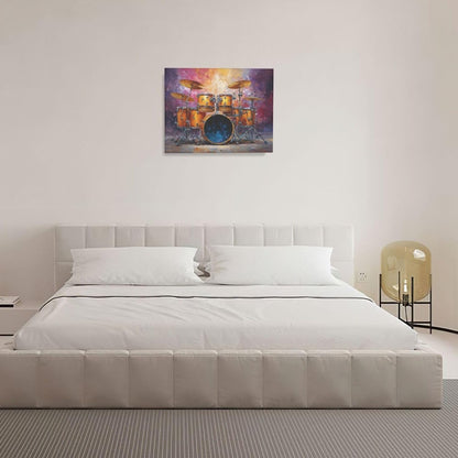 Music Wall Art Graffiti Musical Instruments Canvas Wall Decor Drum Pictures Painting Print Artwork