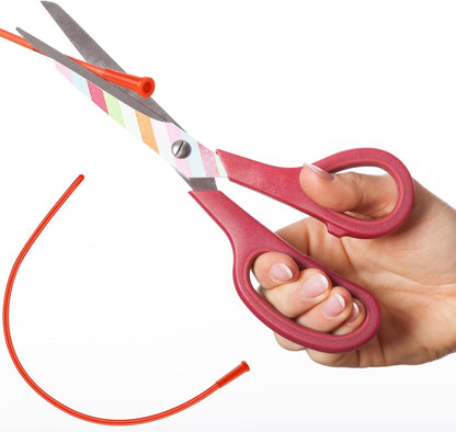 3 Sets Puppy Kitten Feeding Tube Kit Includes 3 Pcs 8 FR Red Rubber Feeding Tubes and 3 Pcs 30 ml