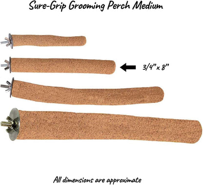 Super Bird Creations SB1152 Sure-Grip Grooming Perch for Small/Medium Birds - Enriches Beak and