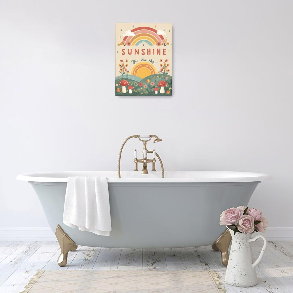 You Are My Sunshine Inspirational Canvas Wall Art Motivational Encouragements Wall Decor First