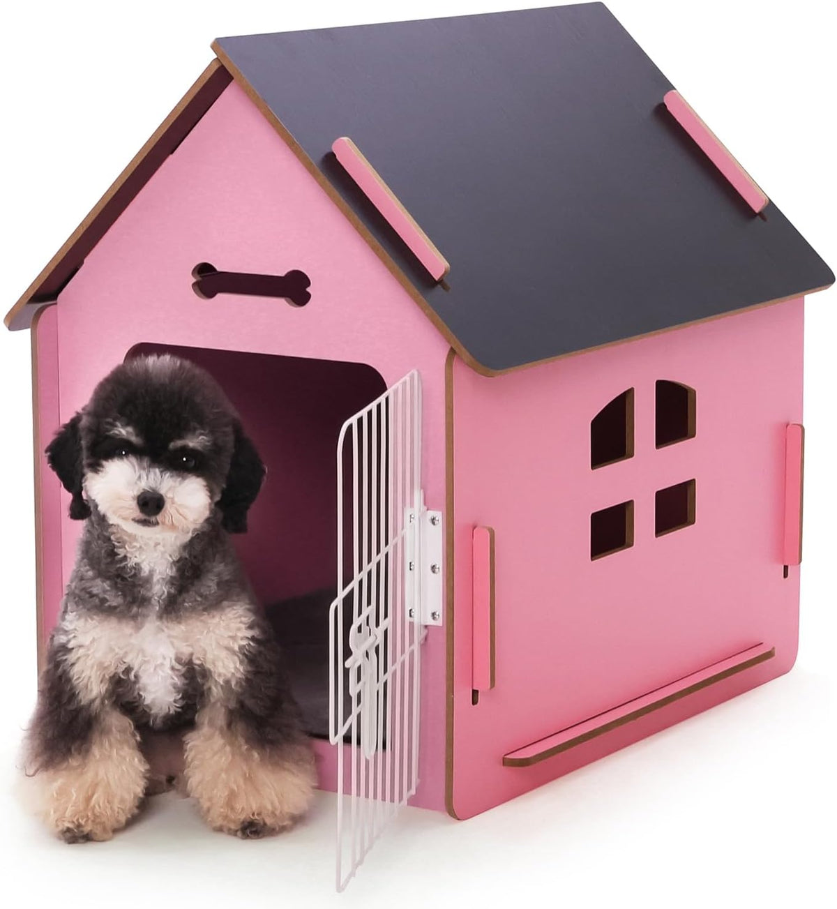 Dog House Indoor for Small Dogs or Cats, Cozy Wooden Design, Small Indoor Bed House, with Air Vents
