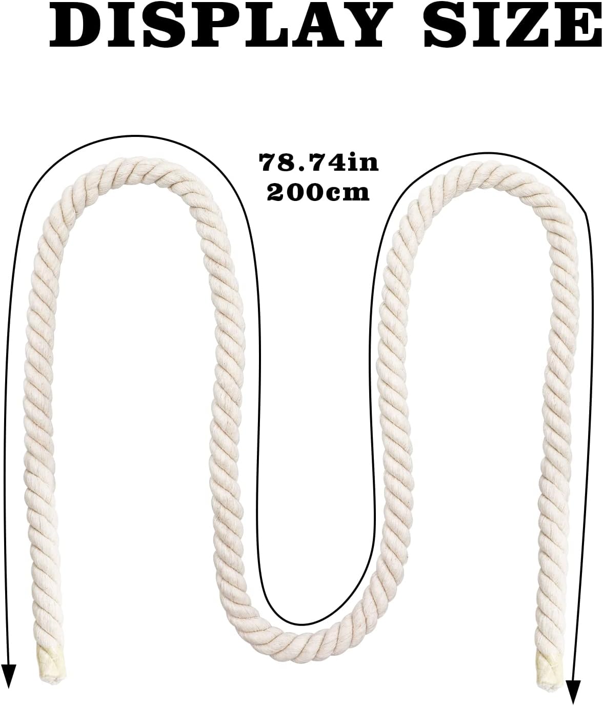 78.7 Inches Cotton Climbing Rope Toy, Lengthen and Bold Bird Ladder Bridge, Swing Toys, Pet Cage