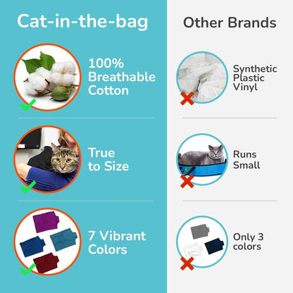 Cozy Comfort Carrier - X-Large Charcoal Grey Cat Carrier Bag, Soft Cat Carrier and Cat Wrap for