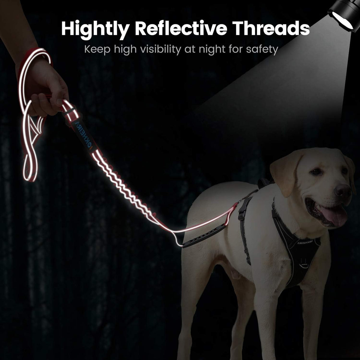 IOKHEIRA 6Ft /4Ft Dog Leash Rope for Large Dogs, Heavy Duty with Comfortable Padded Handle and