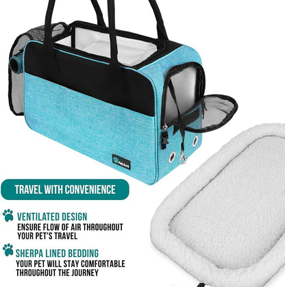 PetAmi Dog Purse Carrier for Small Dogs, Airline Approved Soft Sided Pet Carrier with Pockets