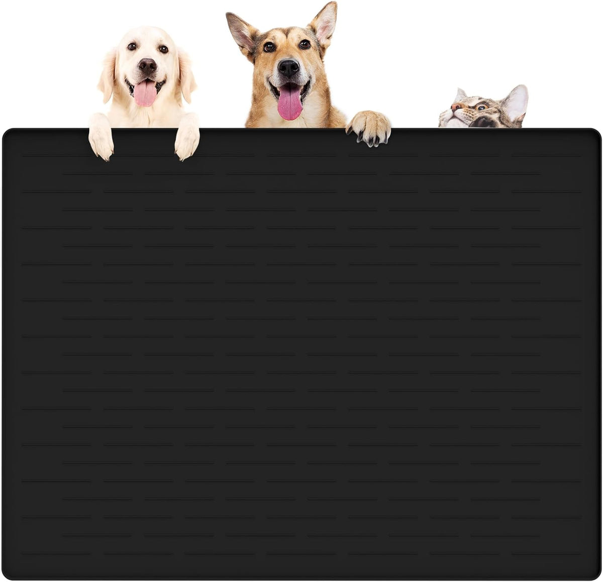 39.4"x29.5" Large Pet Food Mat, Silicone Dog Mats for Food and Water, Nonslip Pet Feeding Mats for