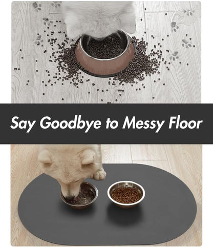 Absorbent Dog Food Mat-Dog Cat Mat for Food and Water Bowl, Quick Dry Pet Food Mat, No Stains Pet