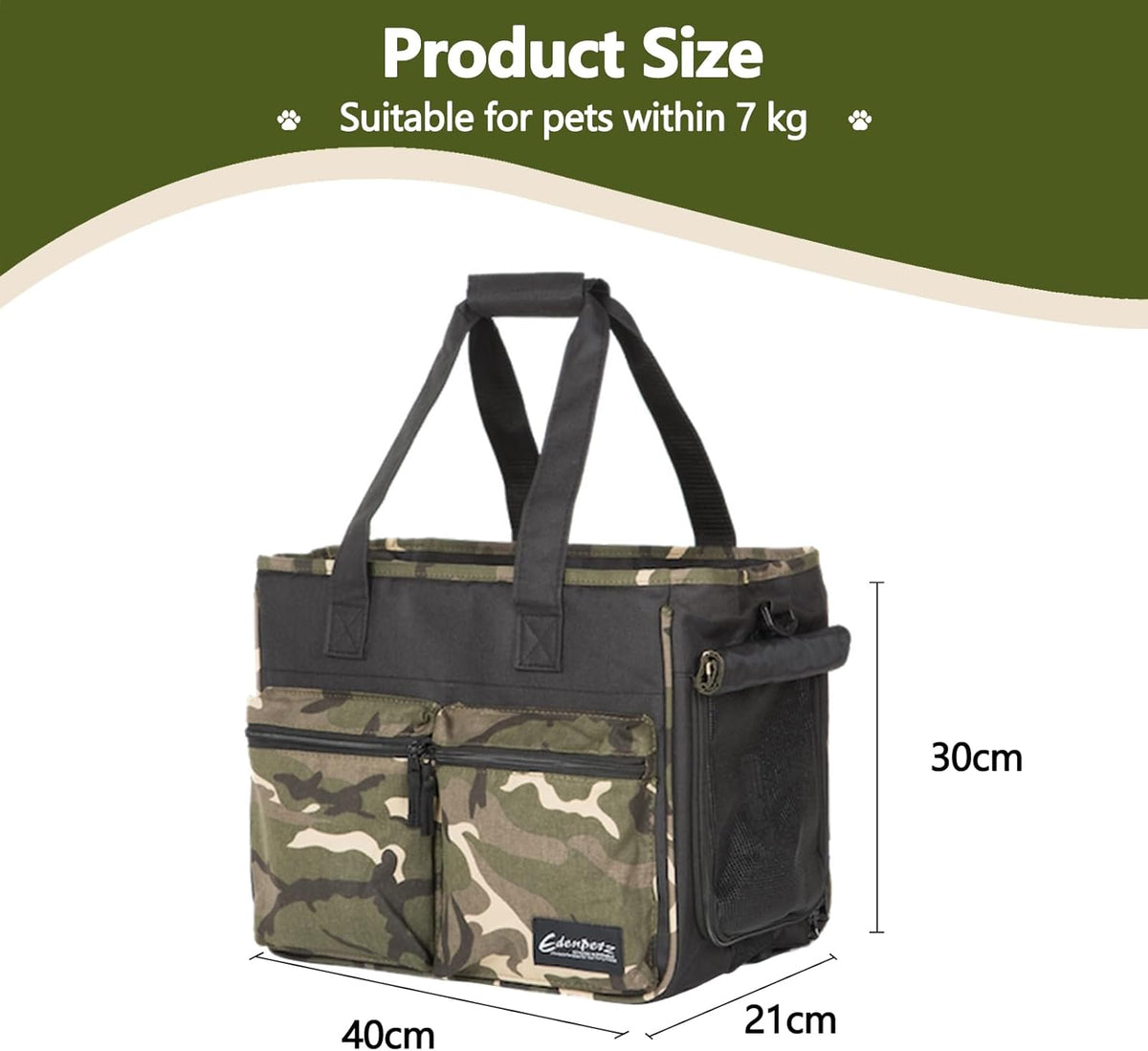 Cat Carrier Bag, Foldable Pet Bag Airline Approved, Pet Travel Carrier for Medium Cats Small Cats