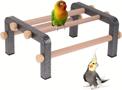 Small Bird Parrot Training Perch Stand for Parakeet Budgies Cockatiel Conure, Durable Heavy Duty