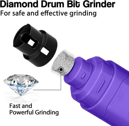 Casfuy Dog Nail Grinder Upgraded - Professional 2-Speed Electric Rechargeable Pet Nail Trimmer