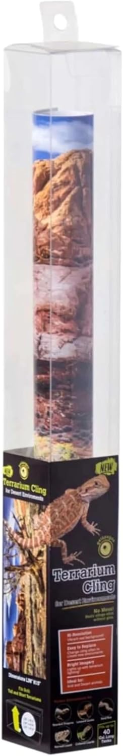(05420 Temple Terrarium Cling, 40 Gallon,Multi-Colored