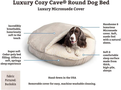 Snoozer? Luxury Microsuede Cozy Cave Pet Bed, Small, Dark Chocolate