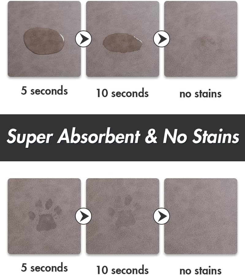 MontVoo-Absorbent Pet Feeding Mat-No Stains Pet Mat for Food and Water Bowl-Quick Dry Cat & Dog