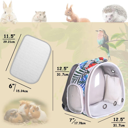 Hamster Backpack Carrier,Bearded Dragon Carrier Backpack for Kids with Clear Bubble Window,Small