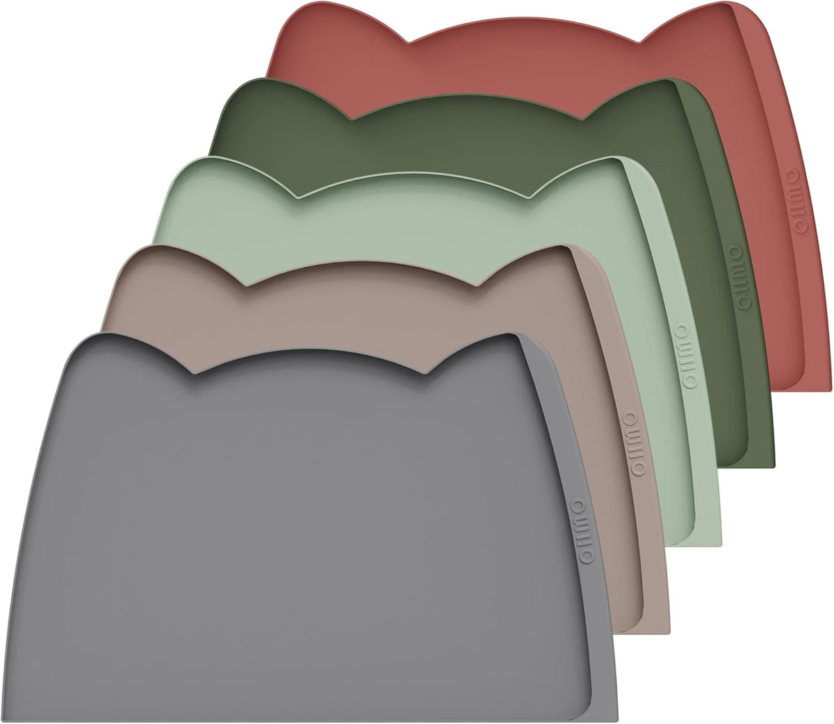 OHMO Dog Food Mat(Dark Grey, 24 * 15'') w/Residue Collection Pocket Silicone Pet Feeding Mat for