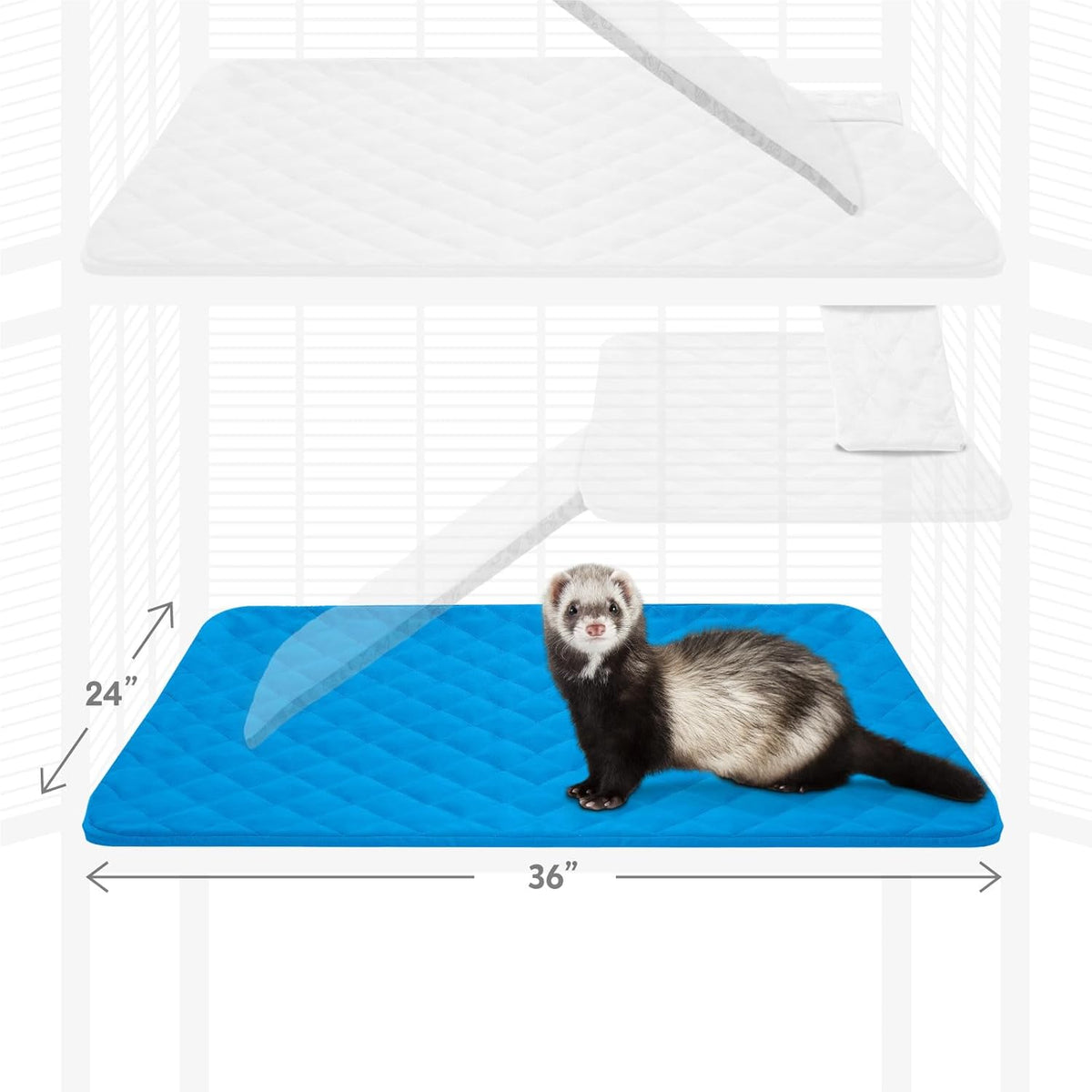 Paw Inspired Fitted Fleece Liner for Ferret Nation, Critter Nation Cage for Ferrets, Rats