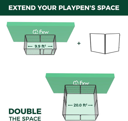 FXW Homeplus Unleashed Indoor Dog Playpen - Stress-Free and Safe Play, Heavy Duty 32 Inch 2 Acrylic