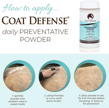 COAT DEFENSE Daily Preventative Powder for Horses - Safe & Effective Equine Skin Conditioner Sweet