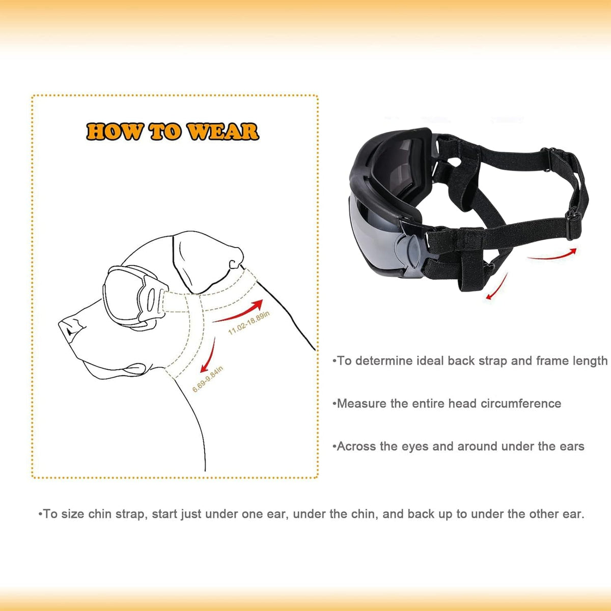 NVTED Dog Sunglasses Dog Goggles, UV Protection Wind Dust Fog Protection Pet Glasses Eye Wear